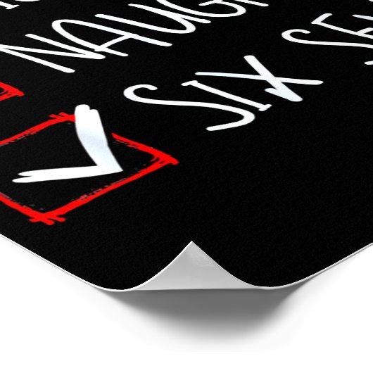 67 Meme Nice Naughty Six Seven Gen Alpha Funny Chr Poster (Ecke)