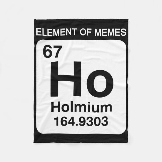 67 Meme Nummer Element der Memes Periodensystem 6 Fleecedecke (Vorderseite)