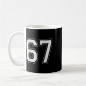 67 Meme Nummer Sechs Sieben Gen Alpha Slang 6 7  Kaffeetasse (Links)