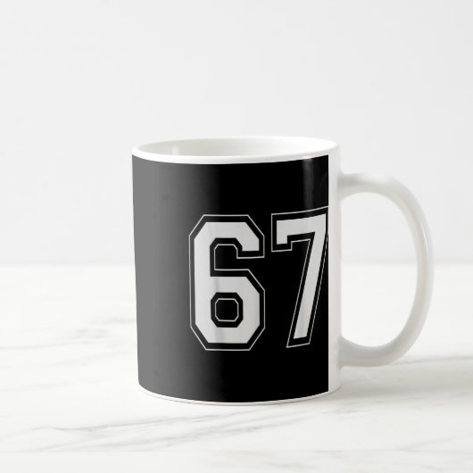 67 Meme Nummer Sechs Sieben Gen Alpha Slang 6 7  Kaffeetasse (Rechts)
