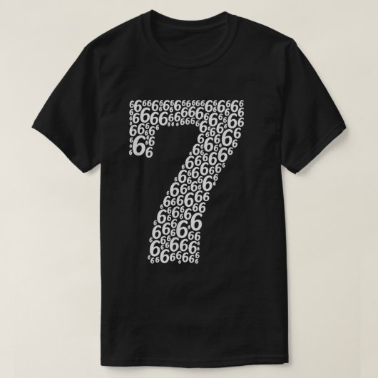 67 Meme Nummer Sieben aus Sechsen T-Shirt (Design vorne)
