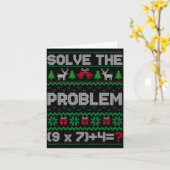 67 Meme Pemdas Math Joke Teacher Ugly Christmas Sw Karte (Gelbe Blume)