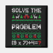 67 Meme Pemdas Math Joke Teacher Ugly Christmas Sw Magnet (Vorne)