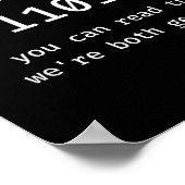 67 Meme Programmierer Binärcode Funny Six Seven Pr Poster (Ecke)