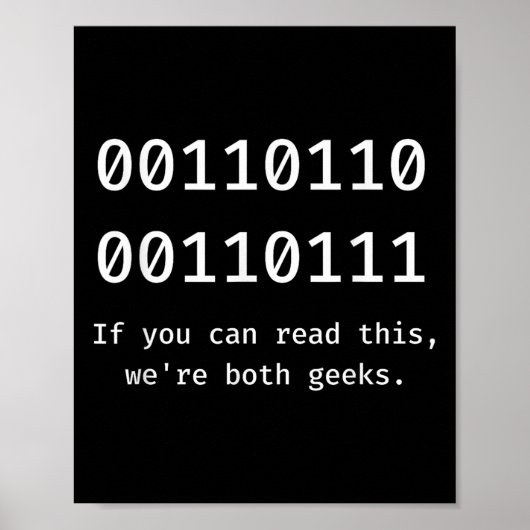 67 Meme Programmierer Binärcode Funny Six Seven Pr Poster (Vorne)