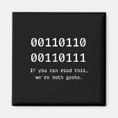 67 Meme Programmierer Binärcode Lustig Sechs Siebe Magnet (Vorne)
