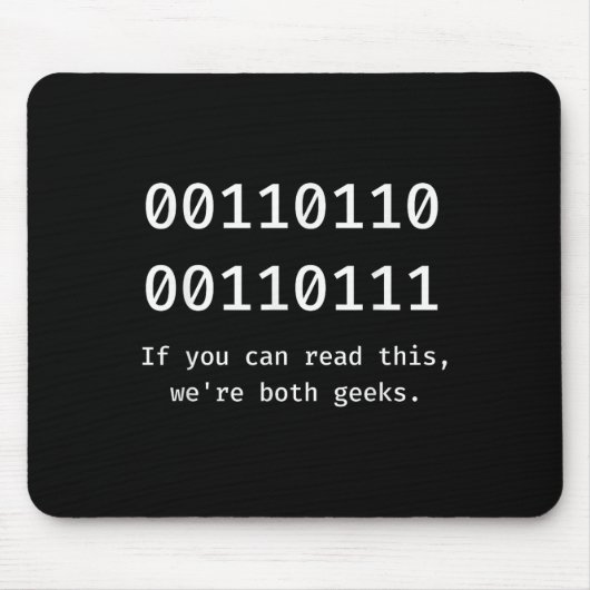 67 Meme Programmierer Binärcode Lustig Sechs Siebe Mousepad (Vorne)