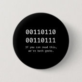 67 Meme Programmierer Binärcode Lustig Six Seven P Button (Vorderseite)