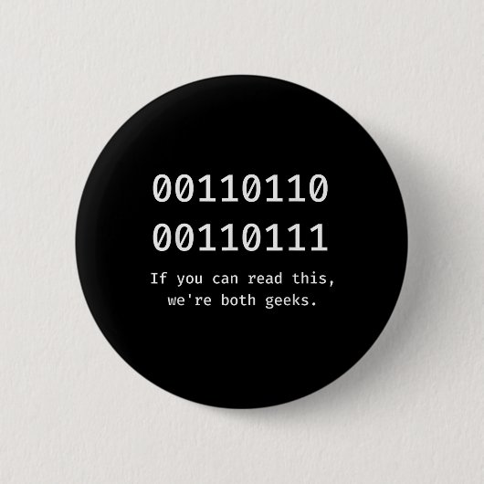 67 Meme Programmierer Binärcode Lustig Six Seven P Button (Vorderseite)