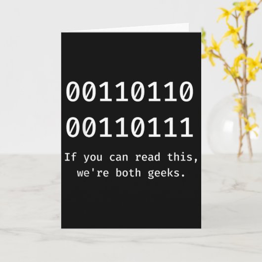 67 Meme Programmierer Binärcode Lustig Six Seven P Karte (Gelbe Blume)