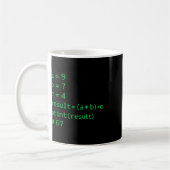 67 Meme Python-Code-Ergebnis Geek-Humor Sechs Sieb Kaffeetasse (Links)