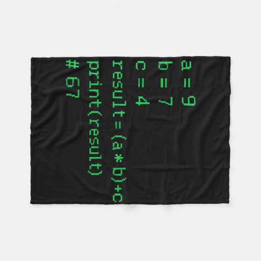 67 Meme Python-Code Ergebnis Geek Humor Six Seven  Fleecedecke (Vorderseite (Horizontal))