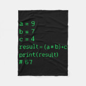 67 Meme Python-Code Ergebnis Geek Humor Six Seven  Fleecedecke (Vorderseite)