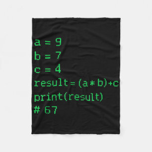 67 Meme Python-Code Ergebnis Geek Humor Six Seven Fleecedecke