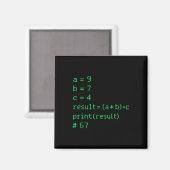 67 Meme Python-Code Ergebnis Geek Humor Six Seven Magnet (Vorderseite/Rückseite)