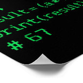 67 Meme Python Code Ergebnis Geek Humor Six Seven  Poster (Ecke)