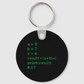 67 Meme Python Code Ergebnis Geek Humor Six Seven Schlüsselanhänger (Vorderseite)