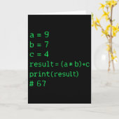 67 Meme Python Code Result Geek Humor Six Seven Pr Karte (Gelbe Blume)