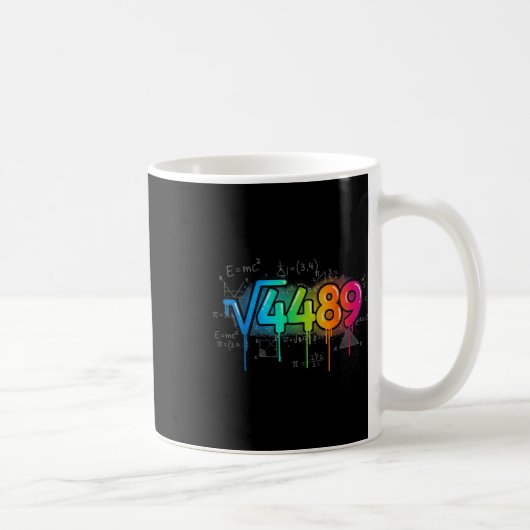 67 Meme Quadratwurzel 4489 Drip Six Seven Mathe-Le Kaffeetasse (Rechts)