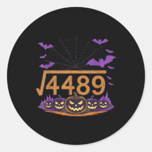 67 Meme Quadratwurzel 4489 Slang Mathe Halloween K Runder Aufkleber