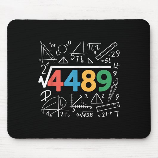 67 Meme Quadratwurzel 4489 Slang Sechs Sieben Math Mousepad (Vorne)