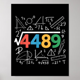 67 Meme Quadratwurzel 4489 Slang Sechs Sieben Math Poster