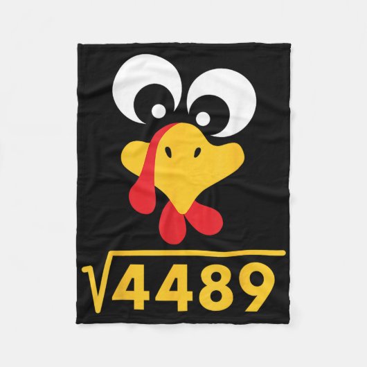 67 Meme Quadratwurzel 4489 Truthahn Erntedankfest Fleecedecke (Vorderseite)