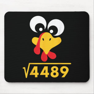 67 Meme Quadratwurzel 4489 Truthahn Erntedankfest Mousepad