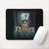 67 Meme Raccoon Howling At The Moon 6 7 Funny Weir Mousepad (Mit Mouse)