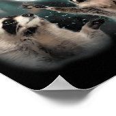 67 Meme Racoon Howling At The Moon Six Seven Trash Poster (Ecke)