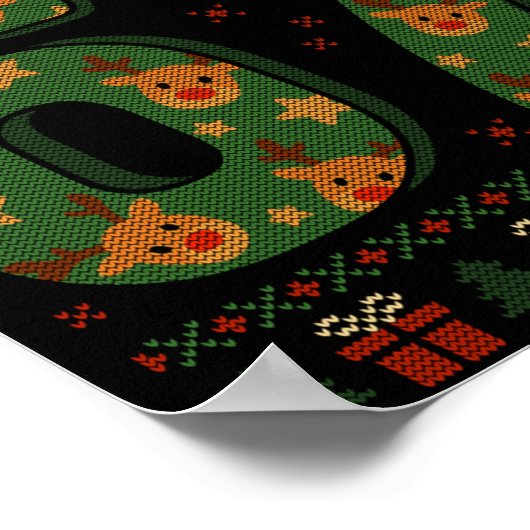 67 Meme Reindeer Christmas Ugly Sweater Xmas Celeb Poster (Ecke)