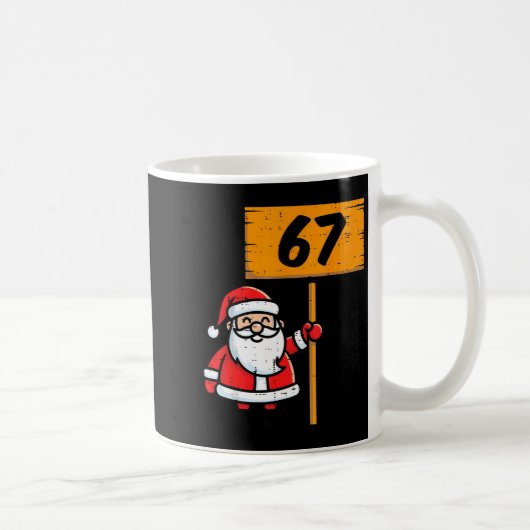 67 Meme Santa Funny Christmas 6 7 Xmas Boys Teen K Kaffeetasse (Rechts)