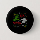 67 Meme Santa Hands Christmas Ugly Sweater Xmas Ce Button (Vorderseite)