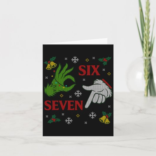 67 Meme Santa Hands Christmas Ugly Sweater Xmas Ce Karte (Vorderseite)