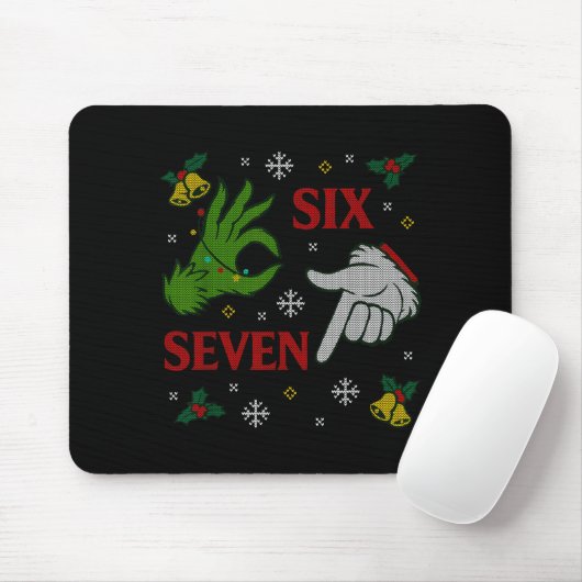 67 Meme Santa Hands Christmas Ugly Sweater Xmas Ce Mousepad (Mit Mouse)