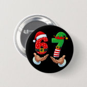 67 Meme Santa's Hands Button (Vorne & Hinten)