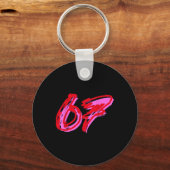 67 Meme  Schlüsselanhänger (Vorderseite)