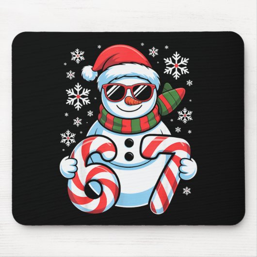 67 Meme Schneemann Brainrot Lustiges Weihnachten K Mousepad (Vorne)