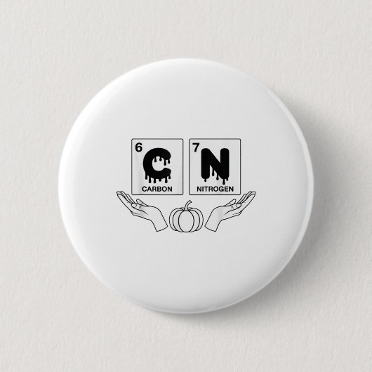 67 Meme Science Chemistry Funny Pumpkin Art Nerd J Button (Vorderseite)