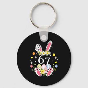 67 Meme sechs sieben 6 7 Hase Leopard Kinder lusti Schlüsselanhänger