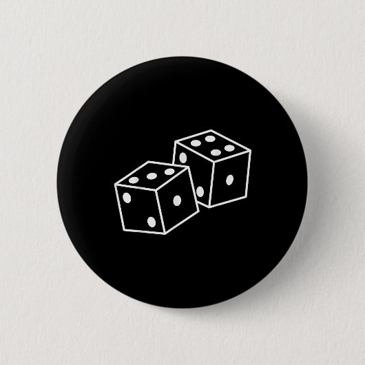 67 Meme Sechs Sieben 6–7 Lustige Würfel Button (Vorderseite)