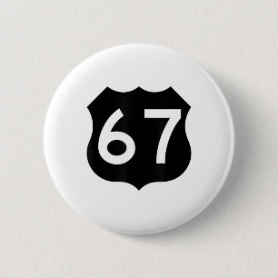 67 Meme Sechs Sieben 6-7 Lustiger Internet-Witz Vi Button