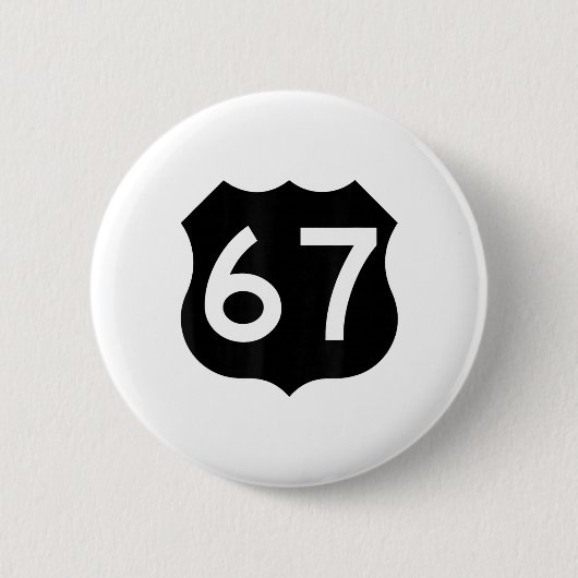 67 Meme Sechs Sieben 6-7 Lustiger Internet-Witz Vi Button (Vorderseite)