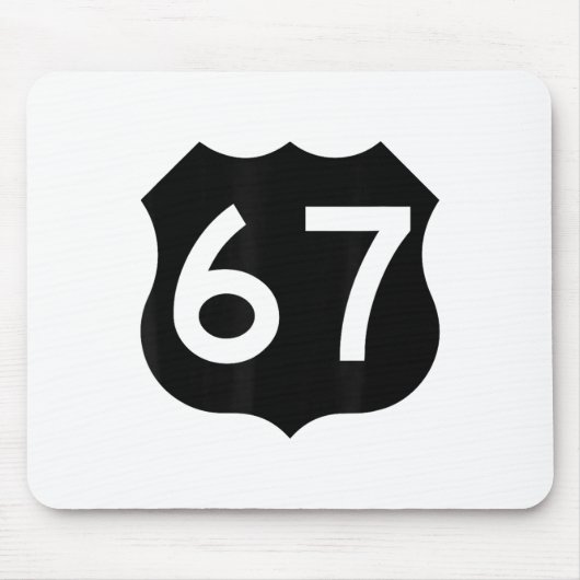 67 Meme Sechs Sieben 6-7 Lustiger Internet-Witz Vi Mousepad (Vorne)