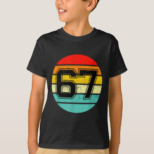 67 Meme Sechs Sieben 6 7 Meme Lustige Zahl Vintage T-Shirt