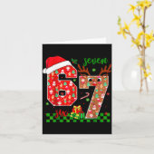 67 Meme Sechs Sieben Für Kinder Frauen Männer Jung Karte (Gelbe Blume)