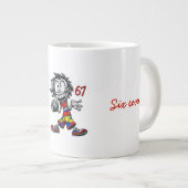 67 Meme! Sechs & Sieben Jumbo-Tasse (Vorderseite Rechts)