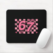 67 Meme Sechs Sieben Kariert Mousepad (Mit Mouse)