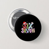 67 Meme Sechs Sieben Krankenschwester Weihnachten Button (Vorne & Hinten)