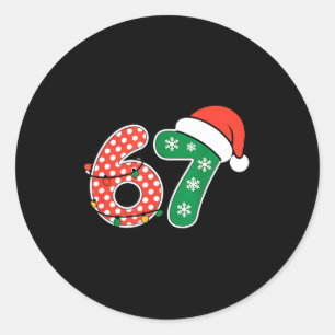 67 Meme Sechs Sieben Lustiges Weihnachten 6 7 Meme Runder Aufkleber